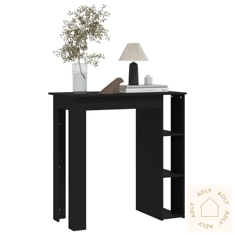Barbord Med Hylle Svart 102X50X103,5 Cm Konstruert Tre