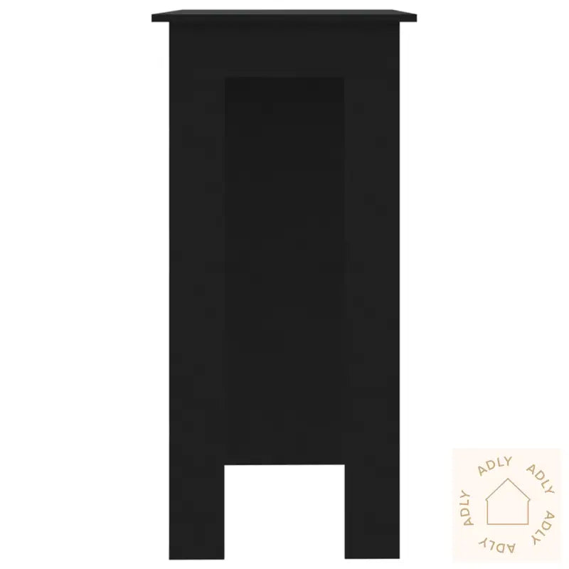 Barbord Med Hylle Svart 102X50X103,5 Cm Konstruert Tre