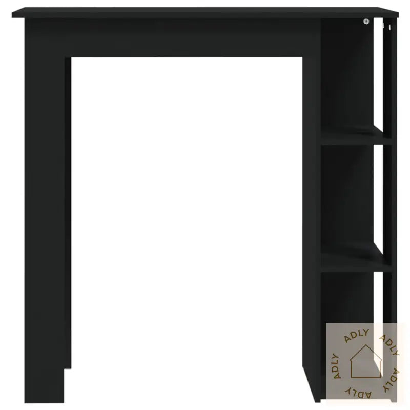 Barbord Med Hylle Svart 102X50X103,5 Cm Konstruert Tre