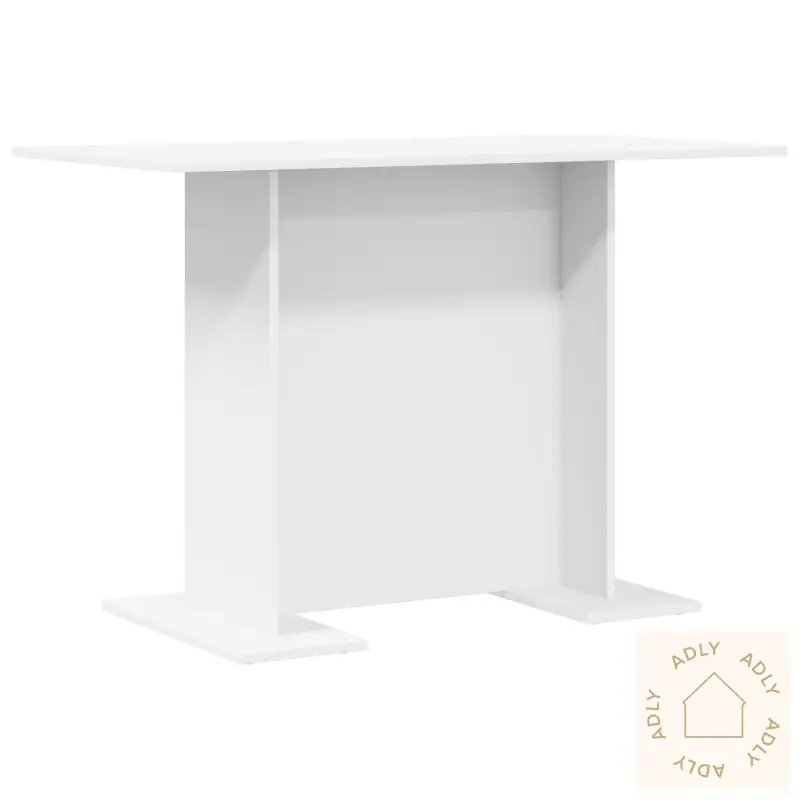 Spisebord Hvit 110X60X75 Cm Konstruert Tre