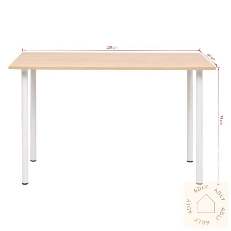 Spisebord 120X60X73 Cm Eik Og Hvit