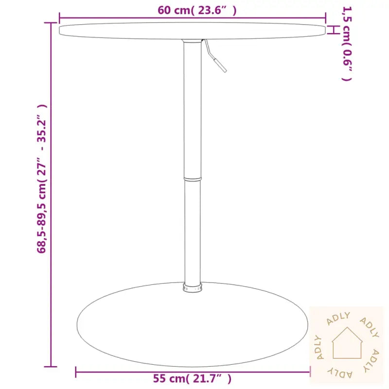 Barbord Ø60X89,5 Cm Heltre Bøk