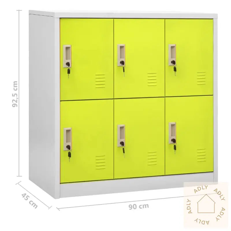 Oppbevaringsskap 5 Stk Lysegrå Og Grønn 90X45X92,5 Cm Stål
