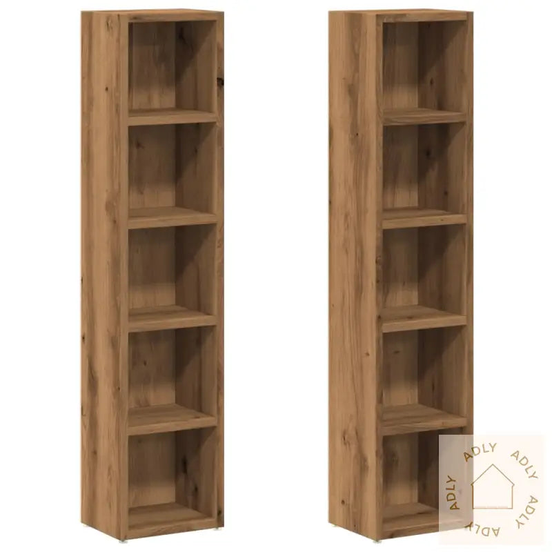 Cd-Skap 2 Stk Artisan Eik 21X16X93,5 Cm Konstruert Tre