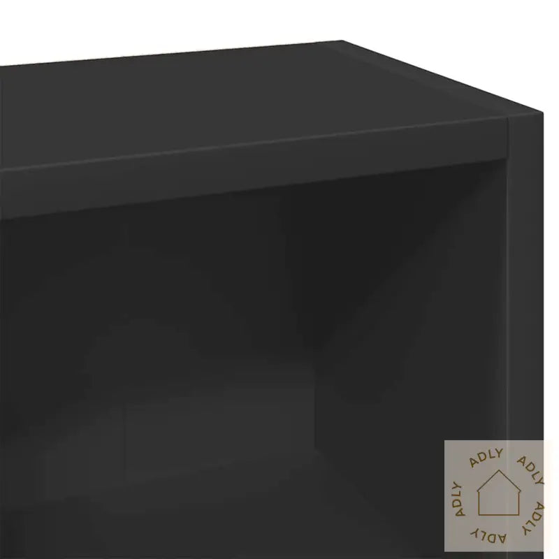 Cd-Skap 2 Stk Svart 21X16X93,5 Cm Sponplate