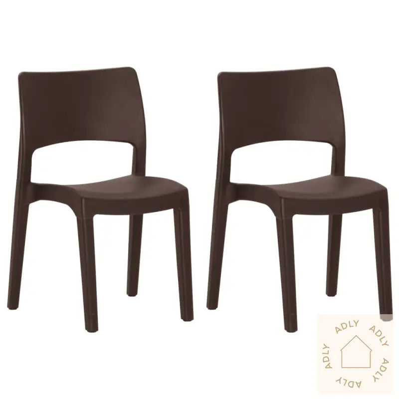 Hagestoler 2 Stk Mokka Polypropylen