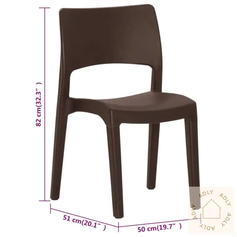 Hagestoler 2 Stk Mokka Polypropylen