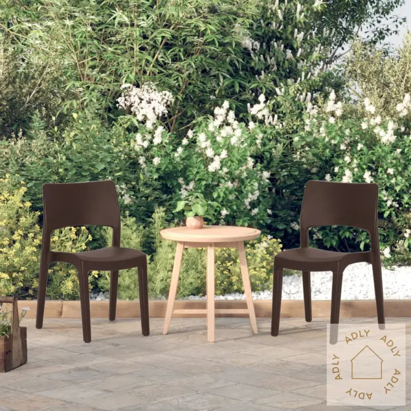 Hagestoler 2 Stk Mokka Polypropylen