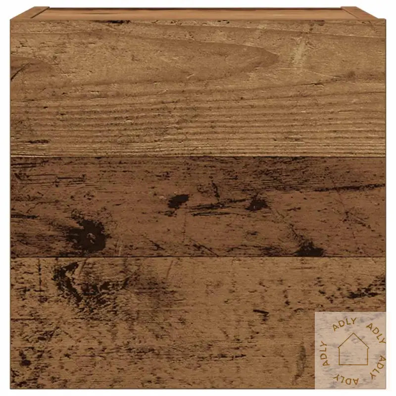 Tv-Skapsett 8 Deler Veggmontert Gammelt Tre Konstruert Tre