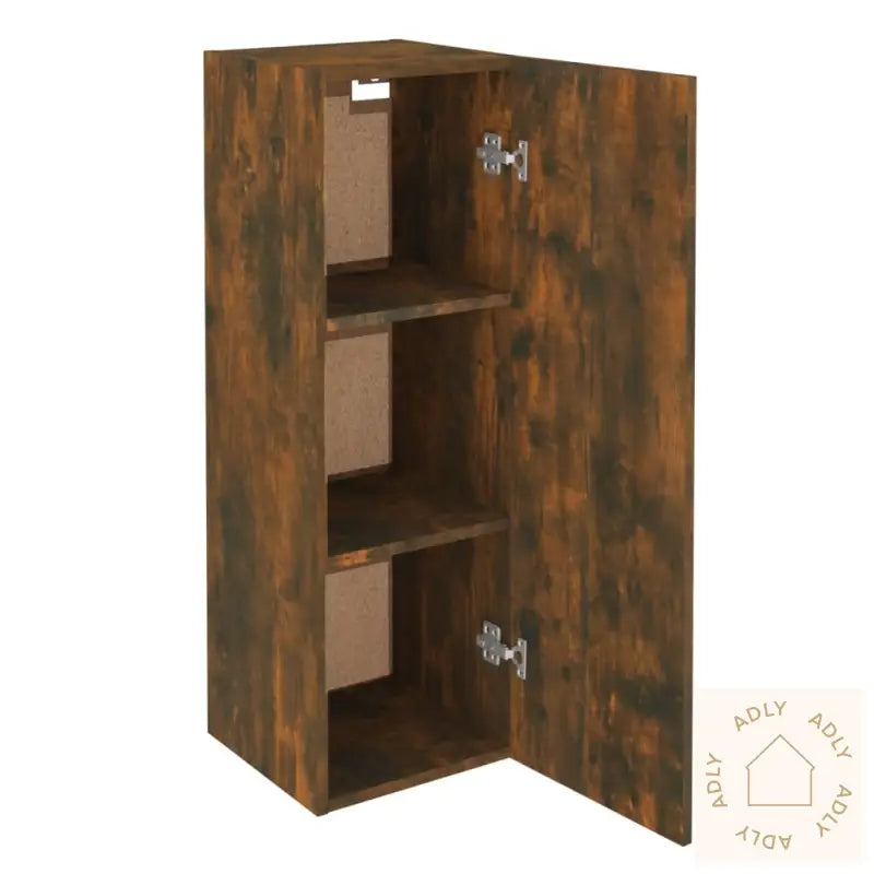 Tv-Benk Røkt Eik 30,5X30X90 Cm Konstruert Tre