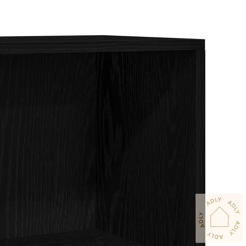 Svart Eik Bokhylle - 60 X 24 X 143 Cm - Laget Av Konstruert Tre