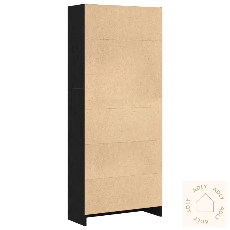 Svart Eik Bokhylle - 60 X 24 X 143 Cm - Laget Av Konstruert Tre