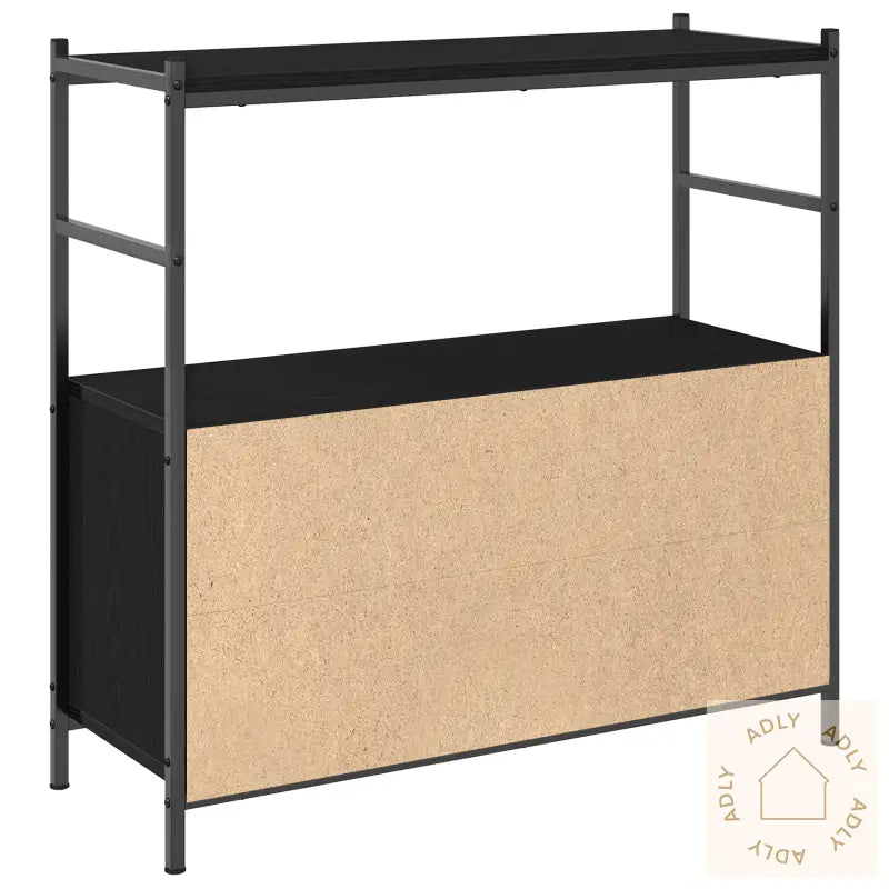 Bokskap Svart Eik 80X30X78,5 Cm Konstruert Tre