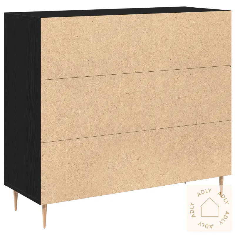 Skjenk Sort Eik 90X34X80 Cm Lagd Av Tre