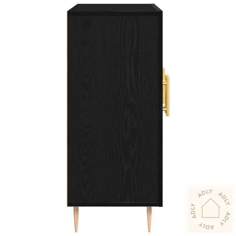 Skjenk Sort Eik 90X34X80 Cm Lagd Av Tre