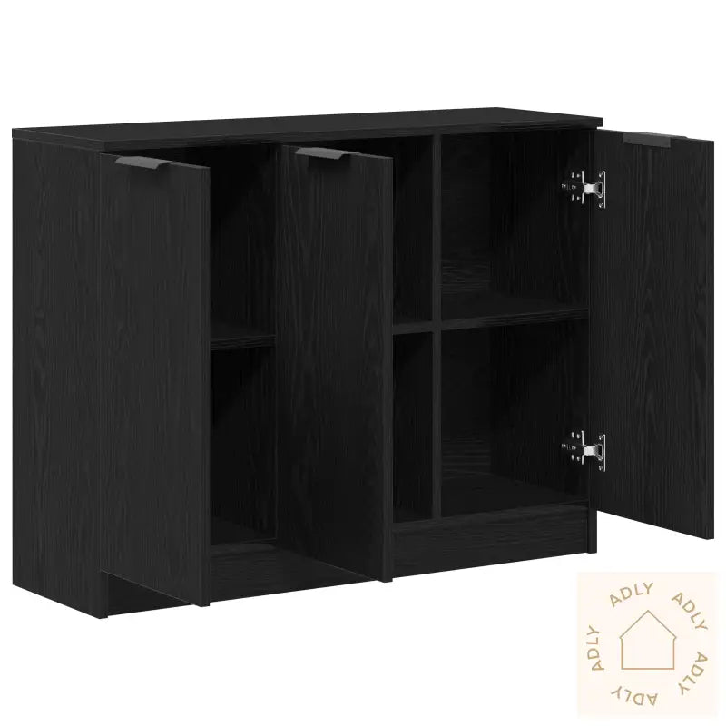 Skap Svart Eik 90,5X30X70 Cm Konstruert Tre