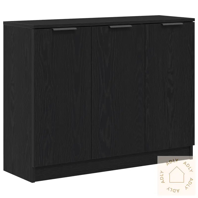 Skap Svart Eik 90,5X30X70 Cm Konstruert Tre