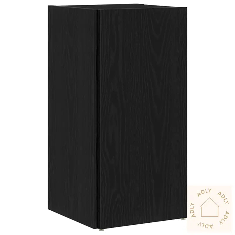 Hjørneskap Svart Eik 33X33X67 Cm Konstruert Tre