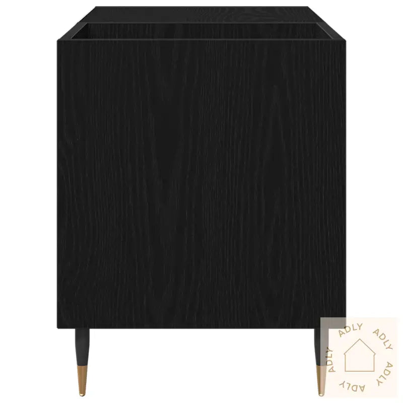 Platettskap Svart Eik 84,5X38X48 Cm Konstruert Tre