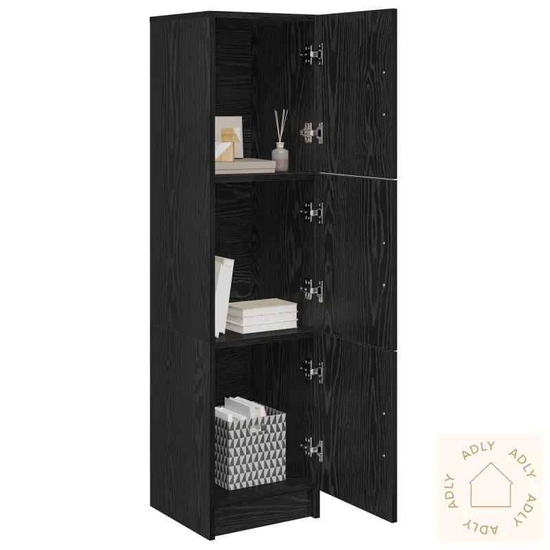 Svart Eik Sideboard Svart Eik Mdf Og Finer Middels Sideboard