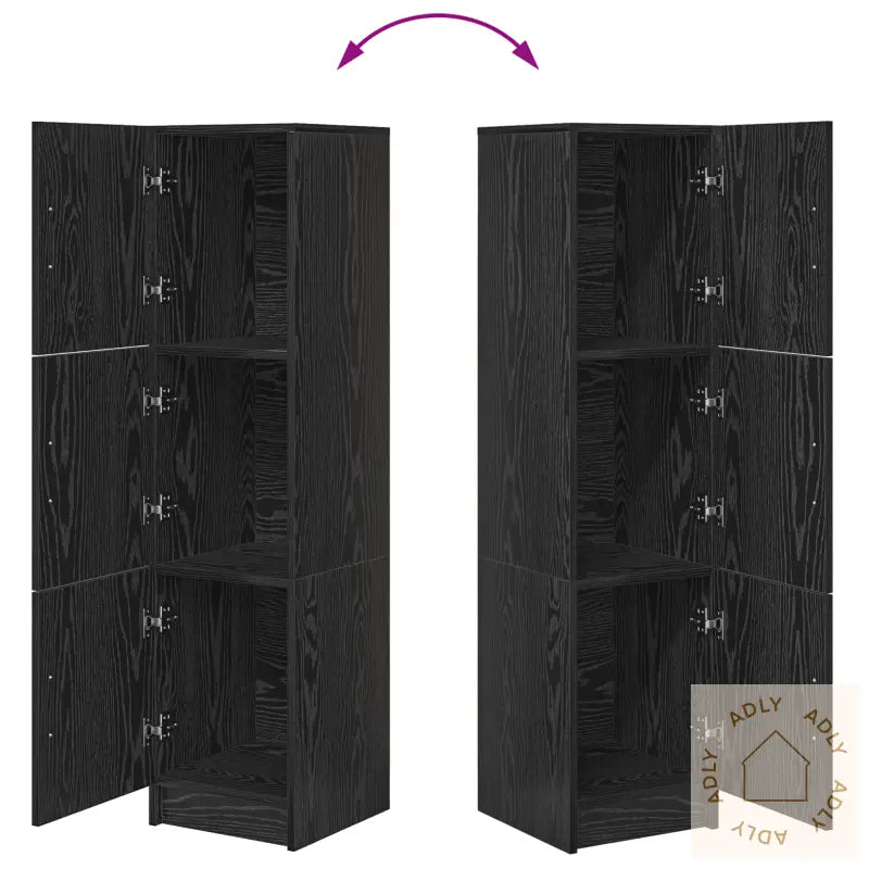 Svart Eik Sideboard Svart Eik Mdf Og Finer Middels Sideboard