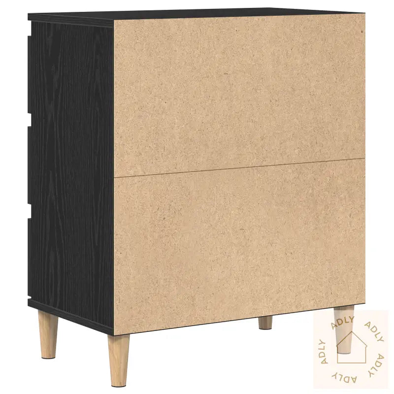 Sideboard Svart Eik 60X35X70 Cm Konstruert Tre