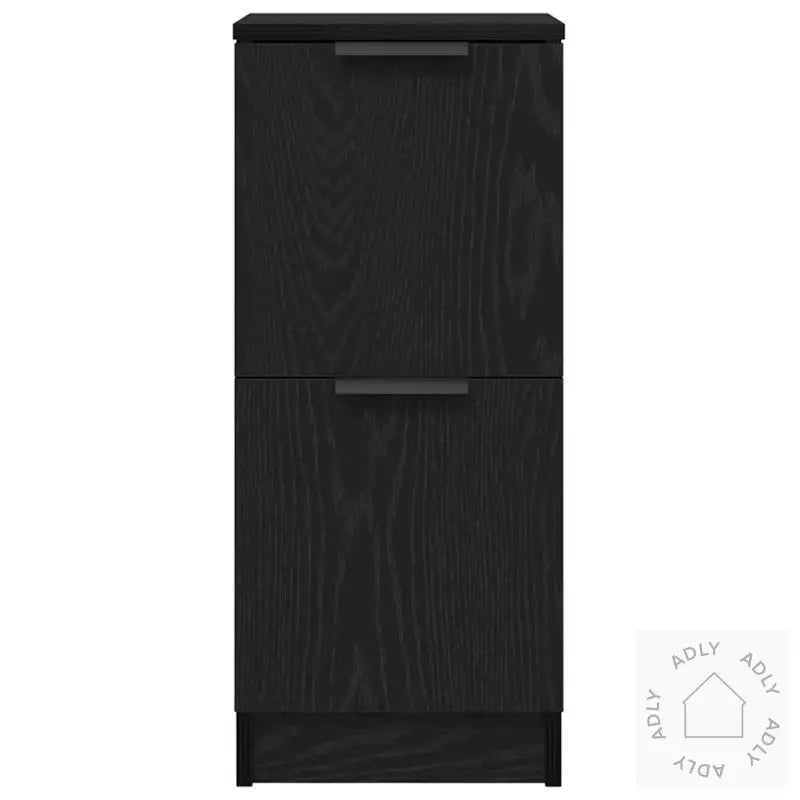 Sideboards 3 Stk Svart Eikebelagt Tre