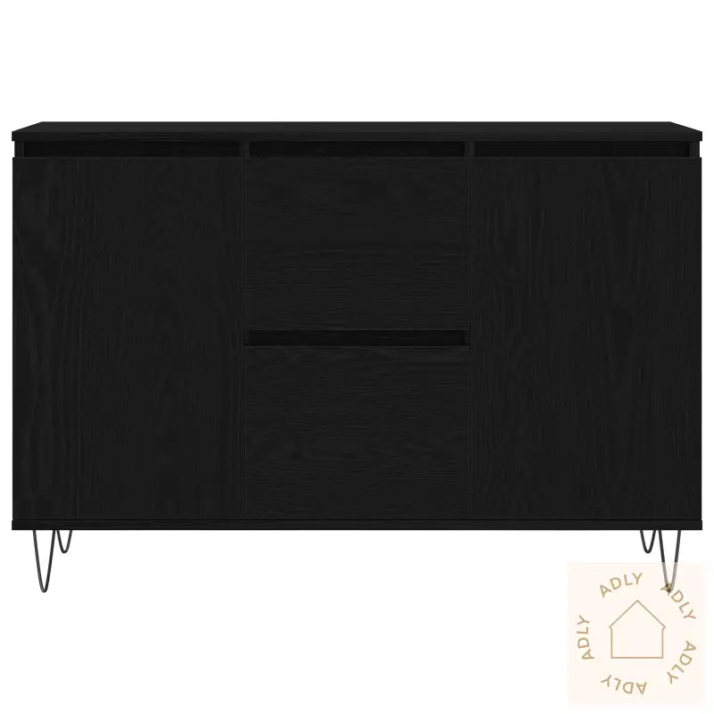 Skap Svart Eik 101,5X35X70 Cm Konstruert Tre