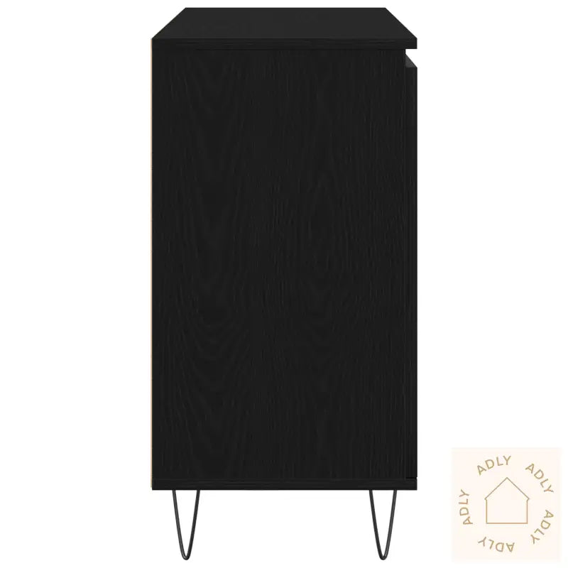 Skap Svart Eik 101,5X35X70 Cm Konstruert Tre