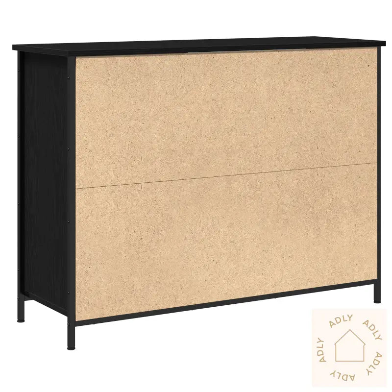 Skap Svart Eik 100X35X75 Cm Konstruert Tre