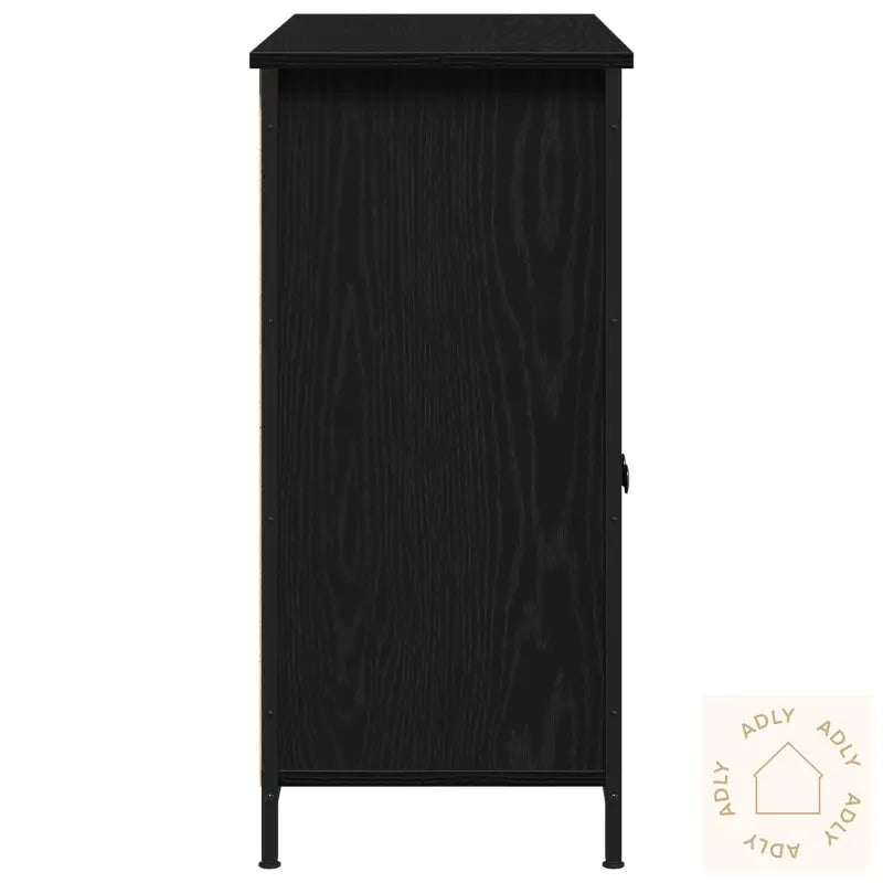 Skap Svart Eik 100X35X75 Cm Konstruert Tre