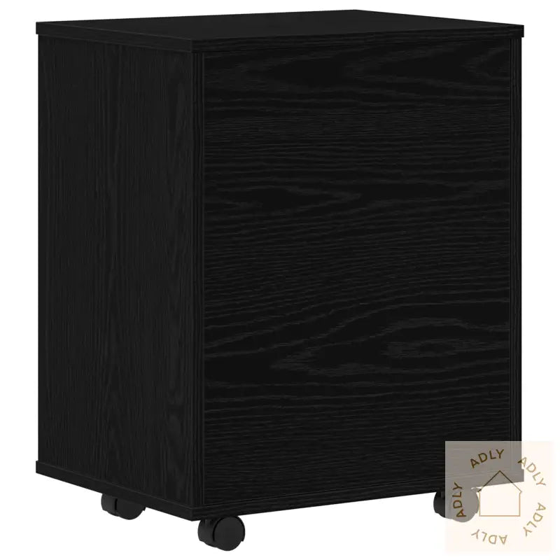 Rullekabinet I Svart Eik, 46X36X59 Cm, Laget Av Tre