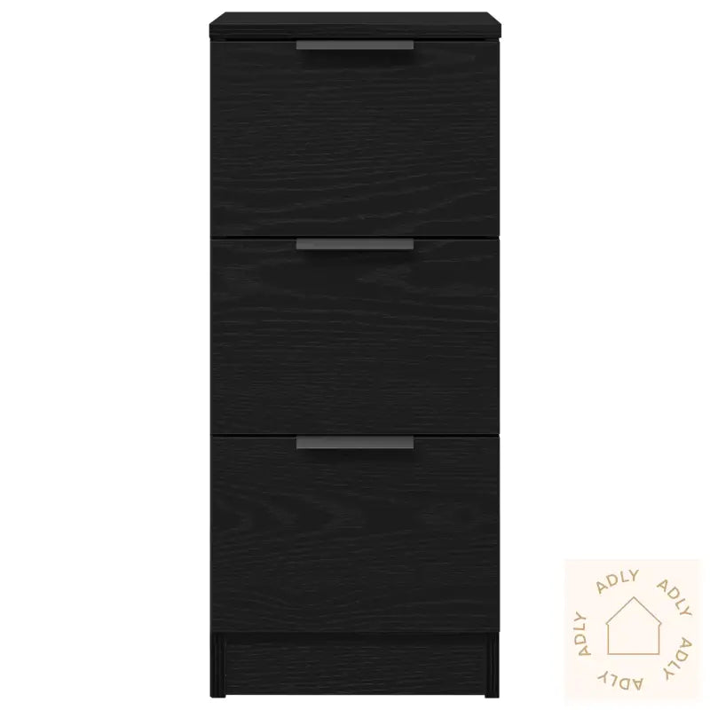 Sideboards 2 Pcs Svart Eik 30X30X70 Cm Konstruert Tre