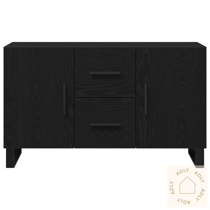 Sideboard Svart Eik 100X36X60 Cm Konstruert Tre