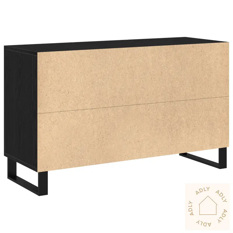 Sideboard Svart Eik 100X36X60 Cm Konstruert Tre