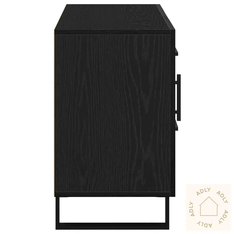 Sideboard Svart Eik 100X36X60 Cm Konstruert Tre