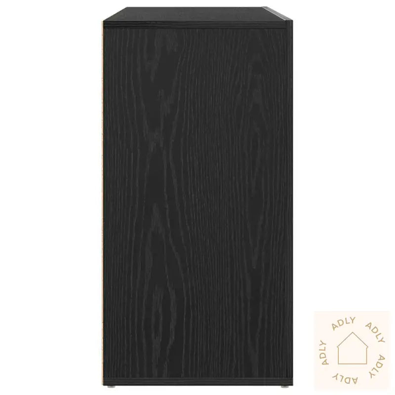 Sideboard Svart Eik Konstruert Tre 120 X 36 X 69 Cm Oppbevaring