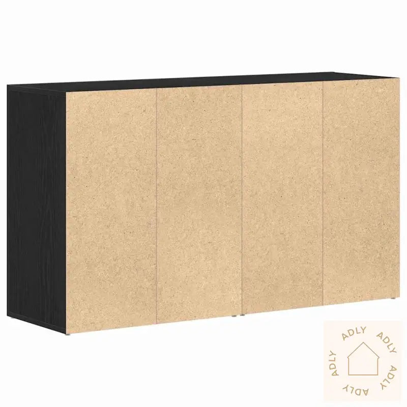 Sideboard Svart Eik Konstruert Tre 120 X 36 X 69 Cm Oppbevaring