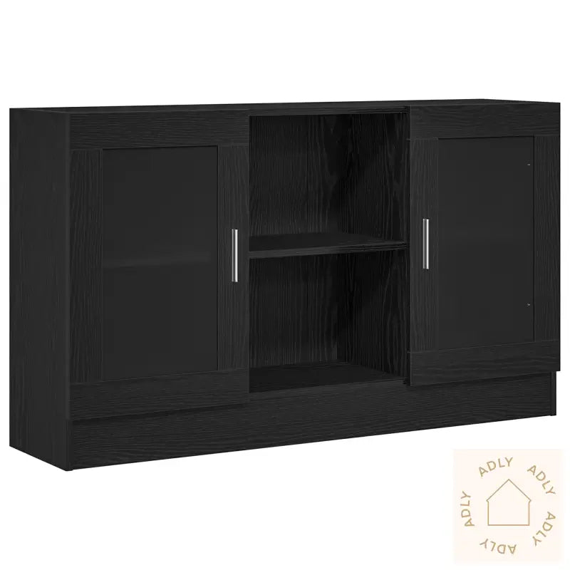 Sideboard I Svart Eik 120X30,5X70 Cm Laget Av Konstruert Tre