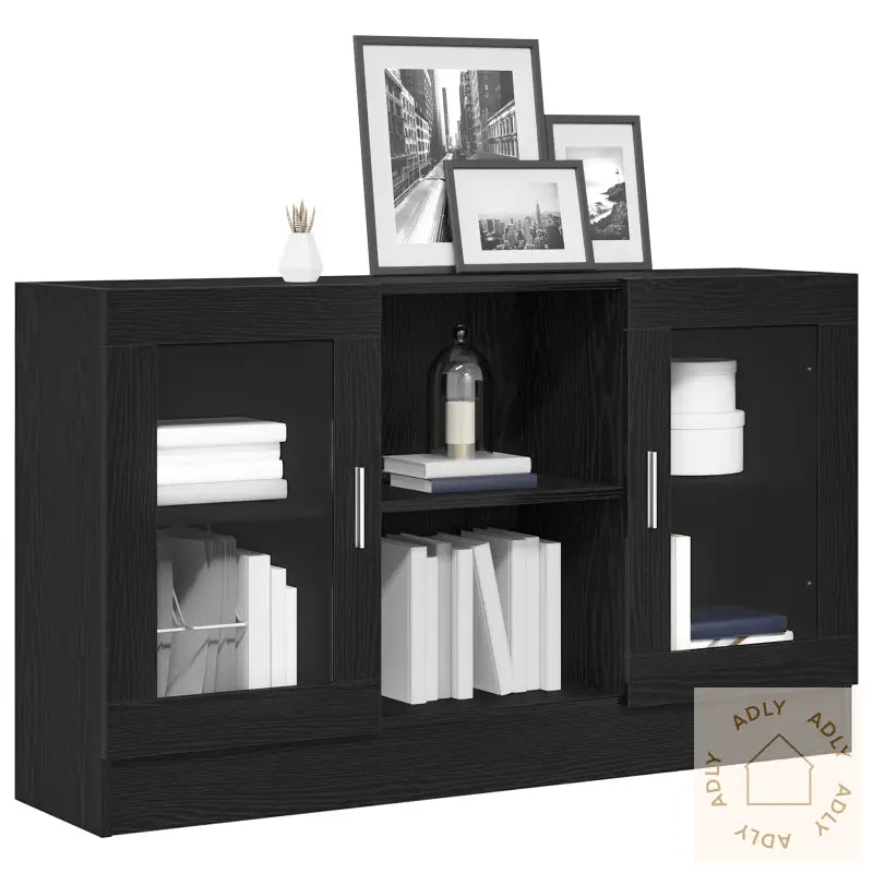 Sideboard I Svart Eik 120X30,5X70 Cm Laget Av Konstruert Tre