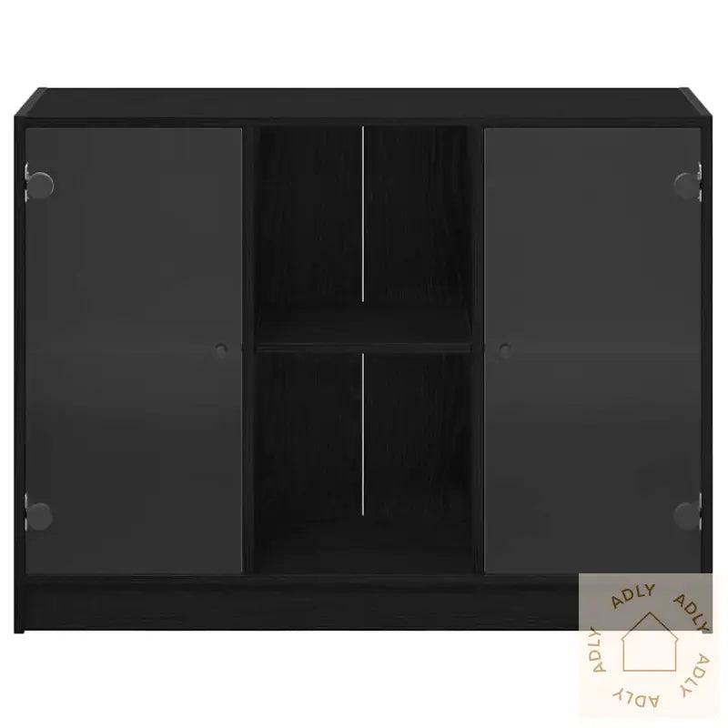 Skjenk Svart Eik 102X37X75,5 Cm Konstruksjons Tre
