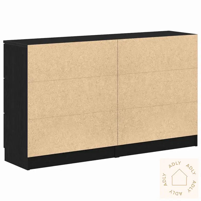 Sideboards 2 Stk Svart Eik 60X30X70 Cm Konstruert Tre