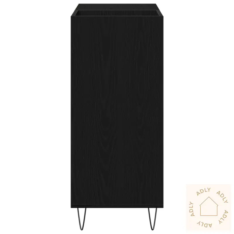 Medieskap Svart Eik 84,5X38X90 Cm Konstruert Tre