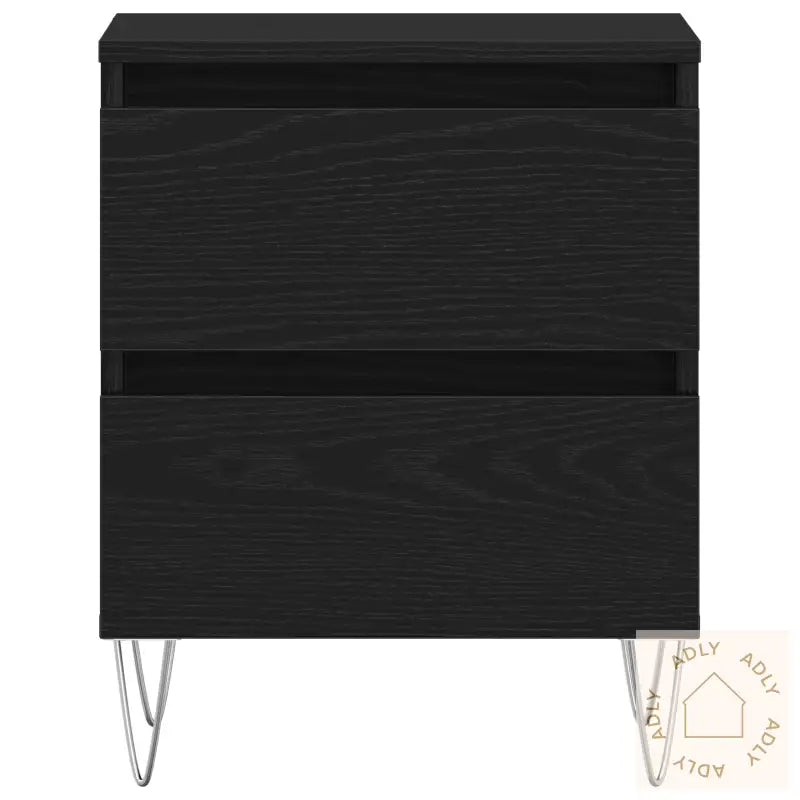 Nattbord Svart Eik 40X35X50 Cm Konstruert Tre