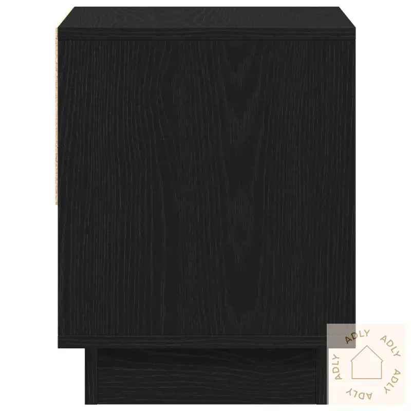 Nattbord 2 Stk Svart Eik 45X34X49 Cm Konstruert Tre