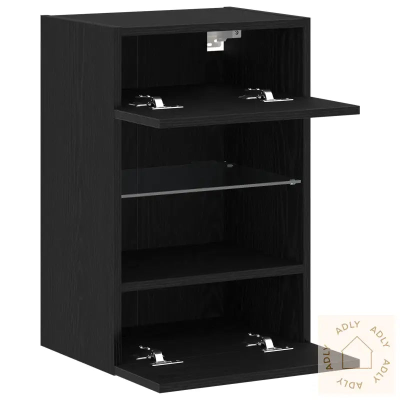 Led Tv Skap Svart Eik 40X30X60,5Cm Konstruert Tre