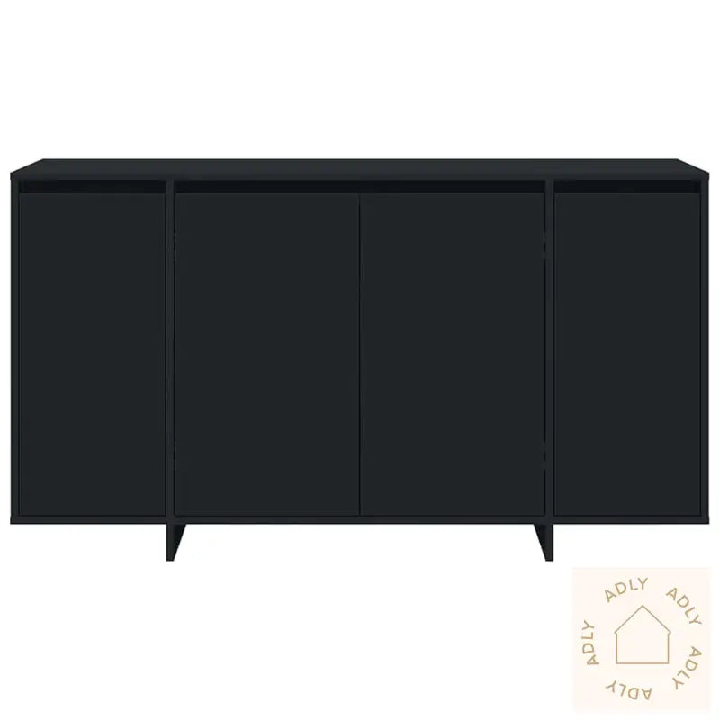 Svart Serviesskap Svart Konstruert Tre 135 X 41 X 75 Cm