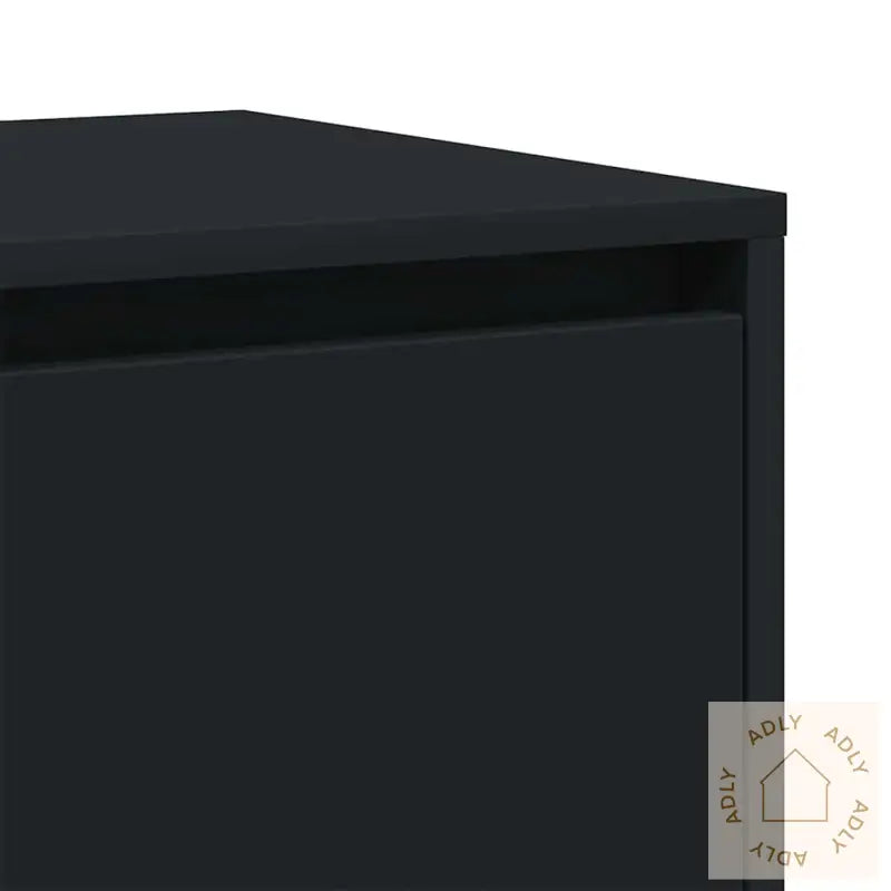 Svart Serviesskap Svart Konstruert Tre 135 X 41 X 75 Cm