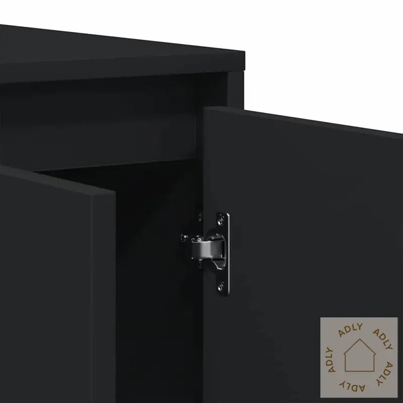 Svart Serviesskap Svart Konstruert Tre 135 X 41 X 75 Cm