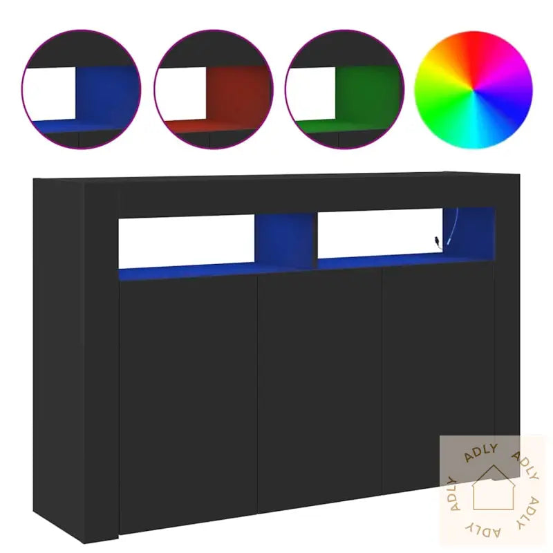 Sideboard Svart Konstruert Tre 116 X 30 X 75 Cm Sideboard